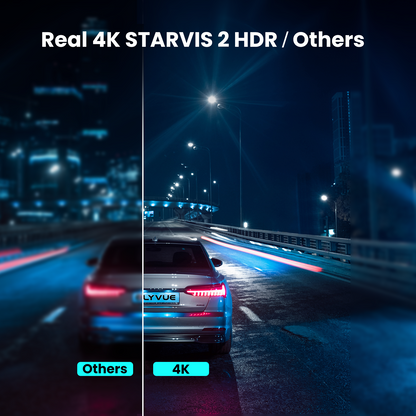 OLYVUE V77 4K front and rear HDR Dash Cam with Dual Sony STARVIS 2 Sensors Super Night Vision 5GHz Wi-Fi